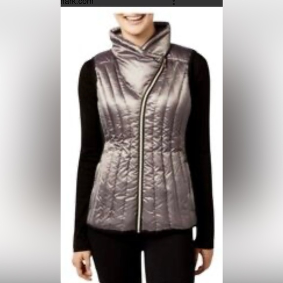Calvin Klein Jackets & Blazers - Calvin Klein 2X Silver Premium Down Full Zip Puffer Vest Lightweight Packable